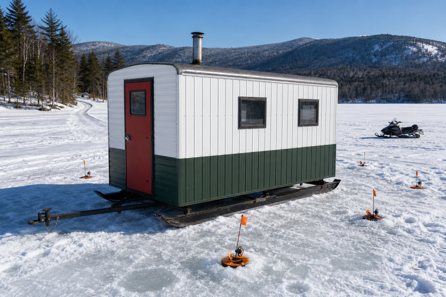 Moosehead Lake Ice Shanty — 4-Person, Propane Heat